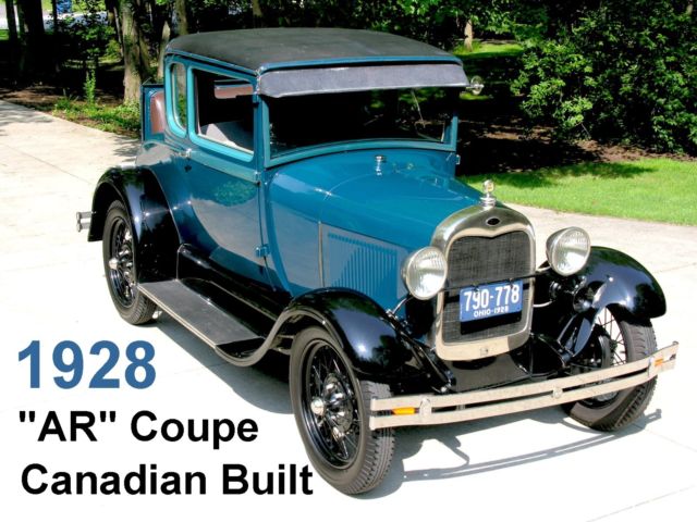 1928 Ford Model A Coupe RARE "AR" and Canadian built