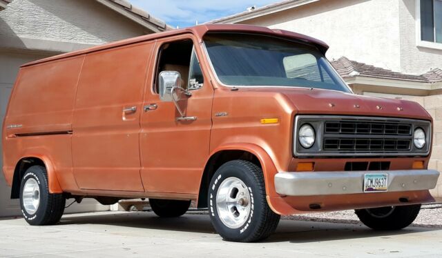 1976 Ford E-Series Van Rare No Window Rust Free Original "Custom" Trim